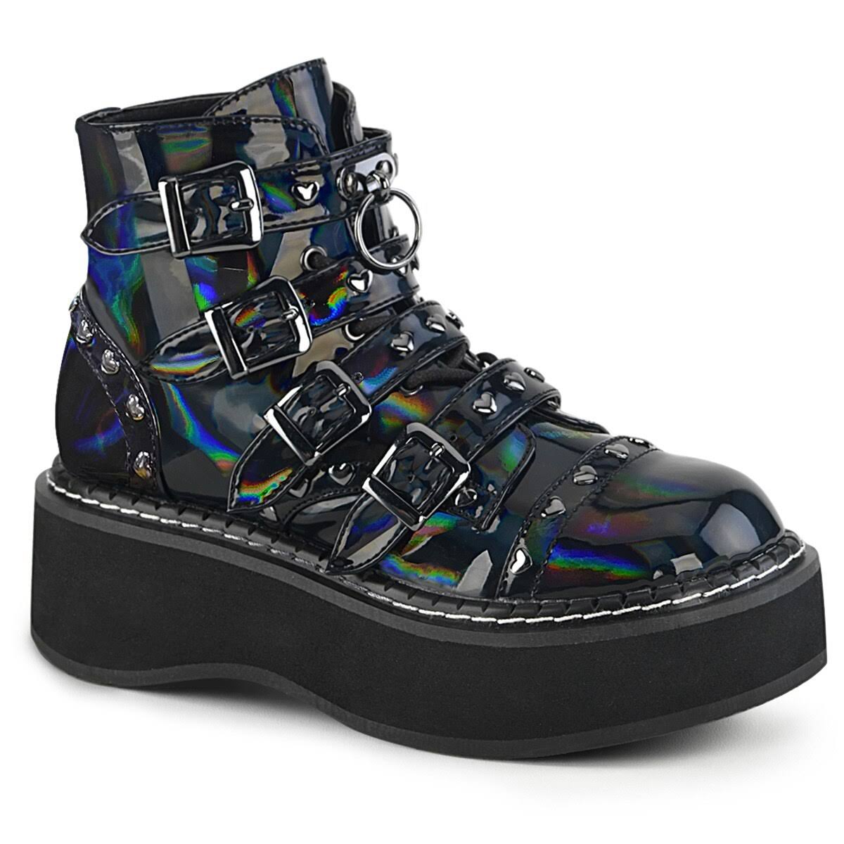 Black Vegan Leather Shoes Z843224