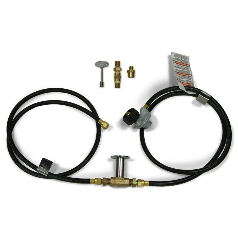 Fire Pit Propane Installation Kit with Chrome Key Valve N87985
