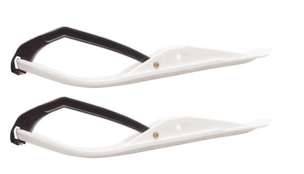 White Snowmobile Skis with Black Loops U570