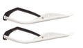White Snowmobile Skis with Black Loops U570