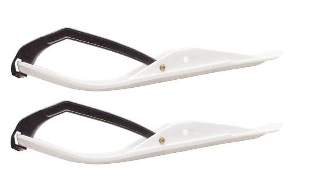White Snowmobile Skis with Black Loops U570