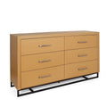Faux Wood 6 Drawer Double Dresser Q6076