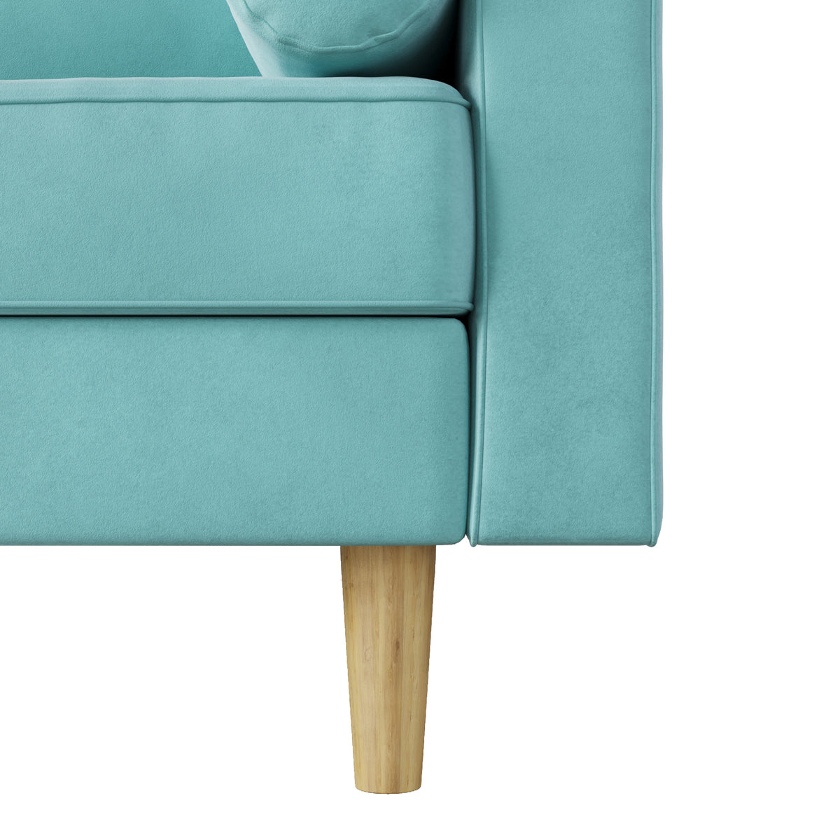 Modern Green Velvet Double Seat Sofa I56357