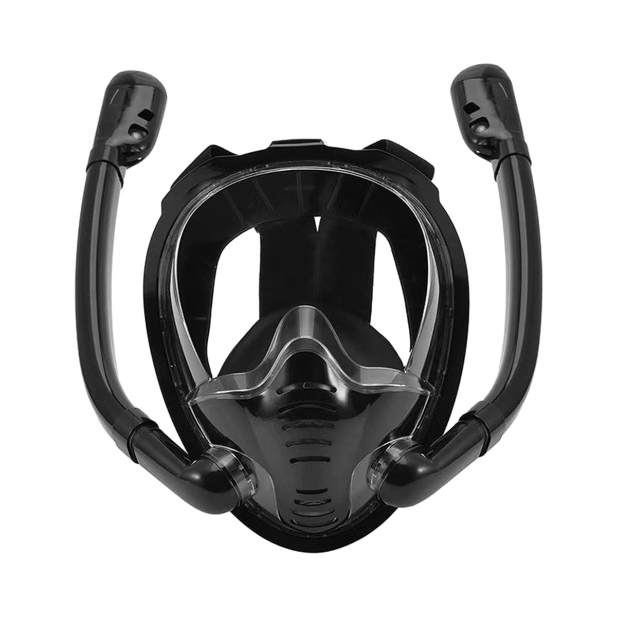Snorkeling Double Tube Swimming Goggles with Camera Mount Black I279031