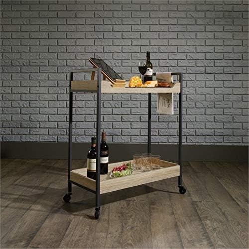 Modern Metal Frame Bar Cart with Storage Shelves C8430