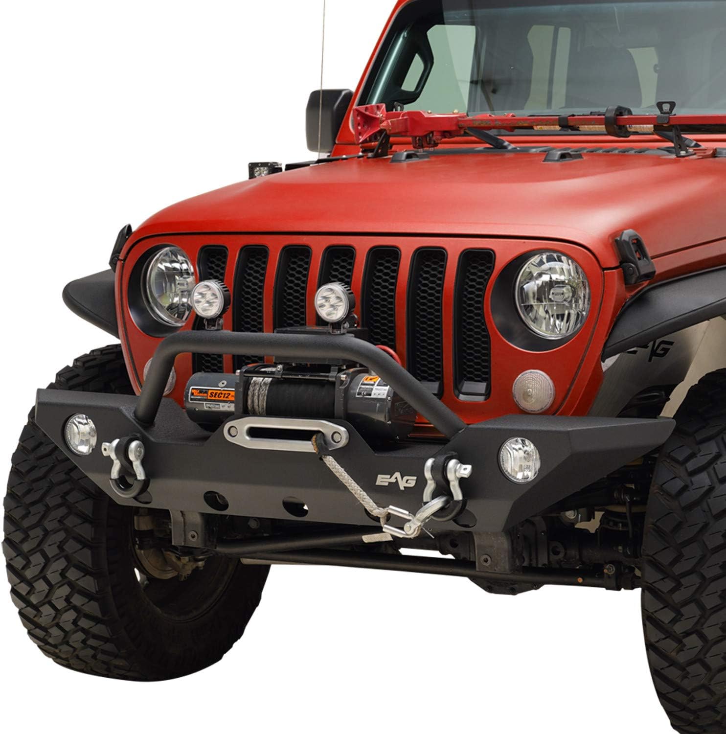 Front Bumper with Winch Plate and Fog Light Hole for Wrangler JL Y6645