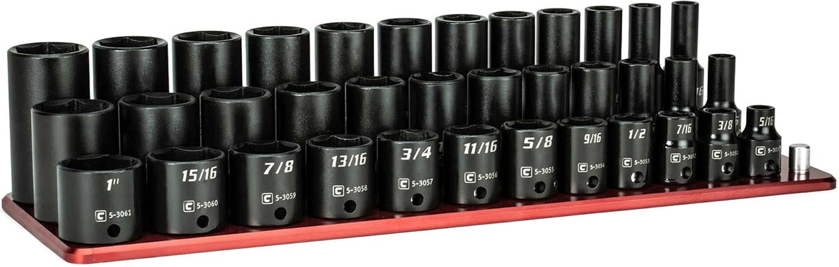 3/8-Inch Drive 48-Piece Impact Socket Set with Adapters and Extensions H161