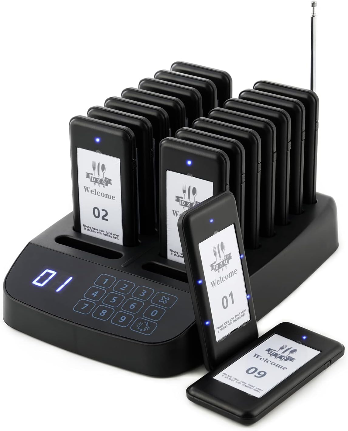 Wireless Calling System with 16 Pagers Z129225