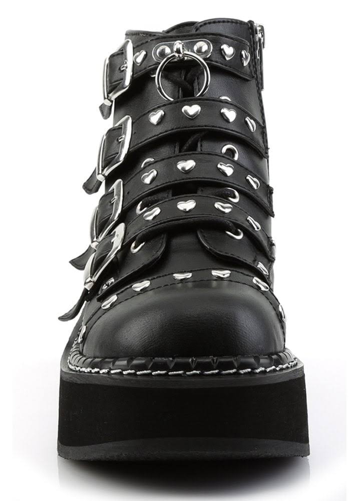 Black Vegan Leather Shoes Z843224