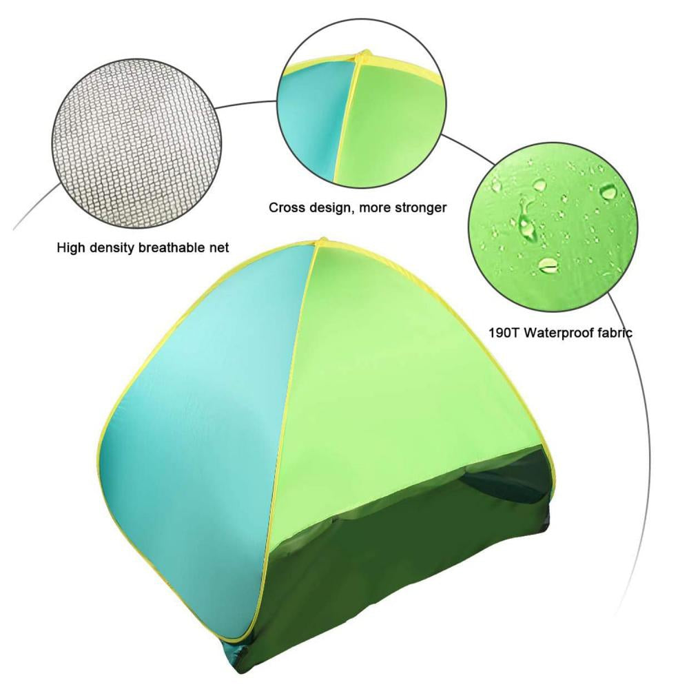 Green/Cyan Pop Up Beach Tent with Carry Bag S8108