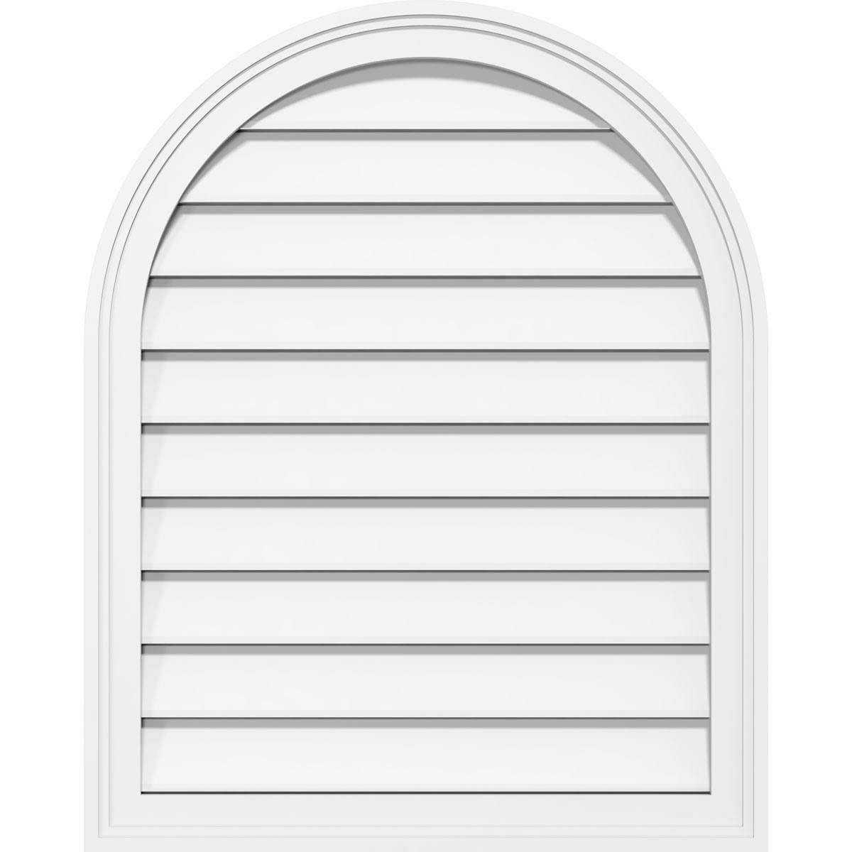 Round Top Surface Mount PVC Gable Vent with Brickmoul N8959