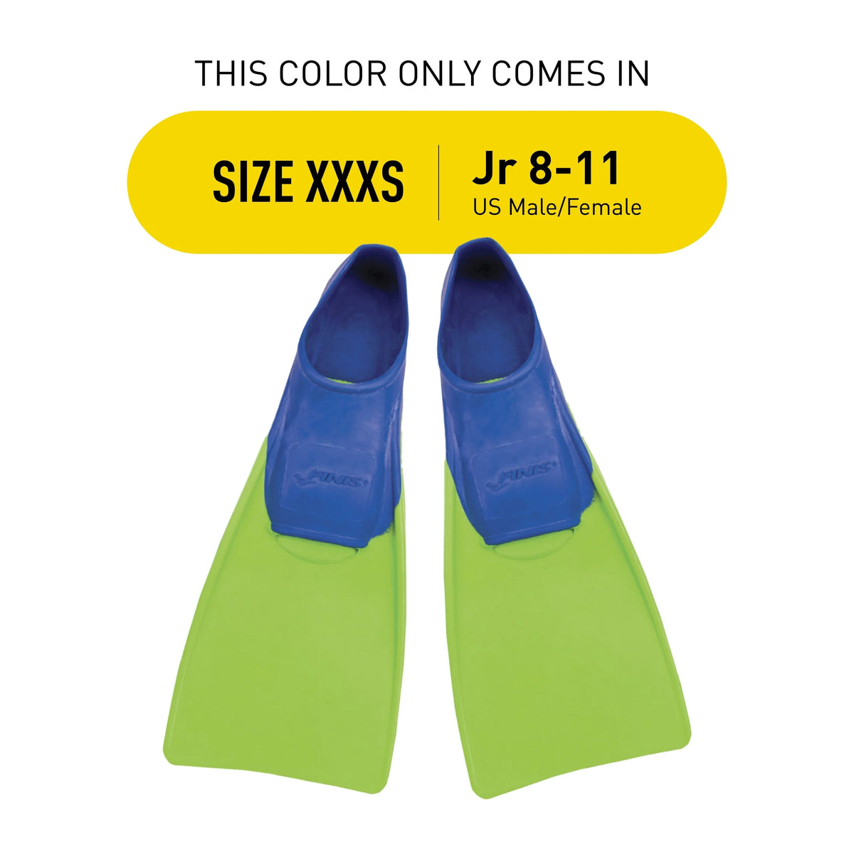 Blue/Lime Green Swimming Fins W46070