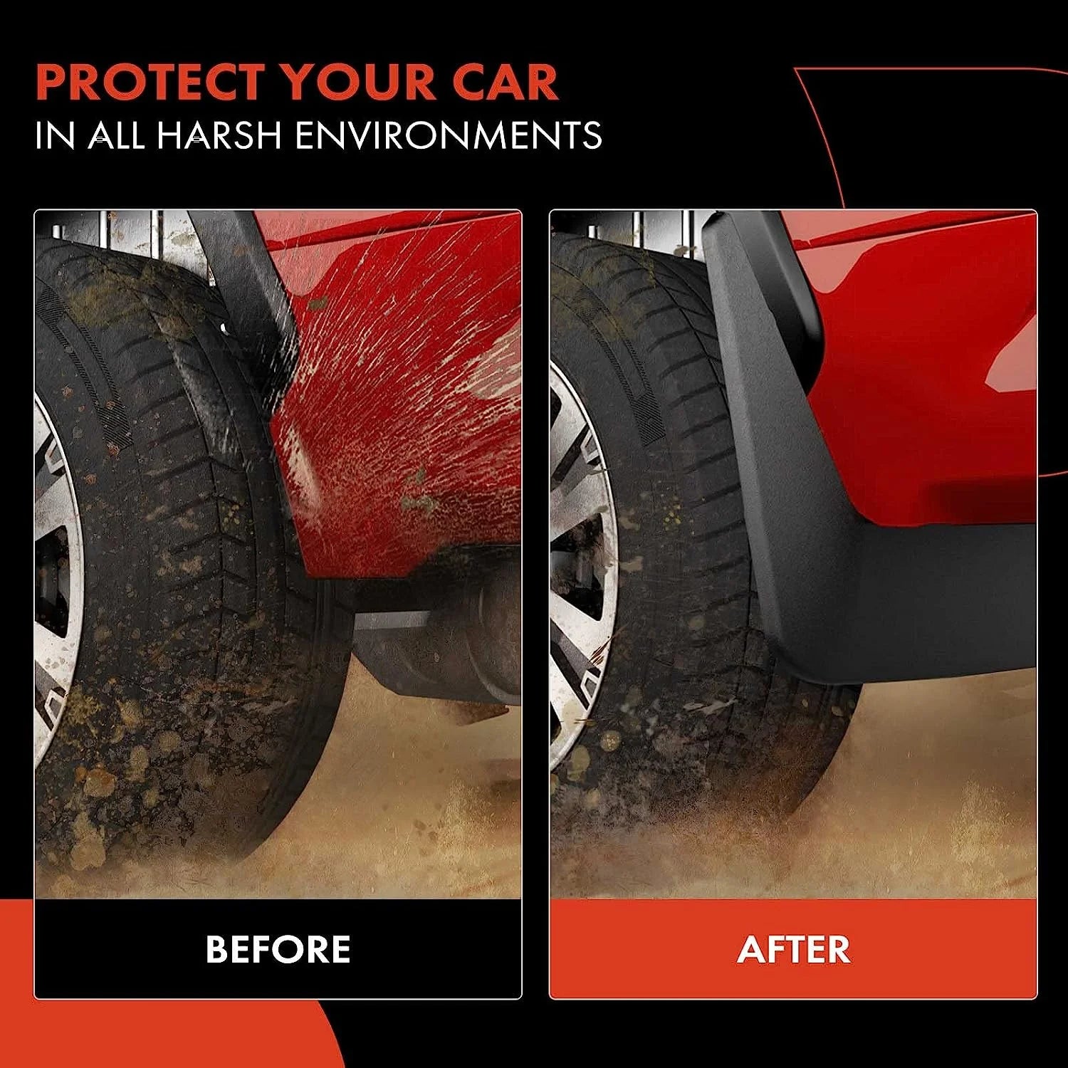 4-PC Splash Guard Mud Flaps Set I99231