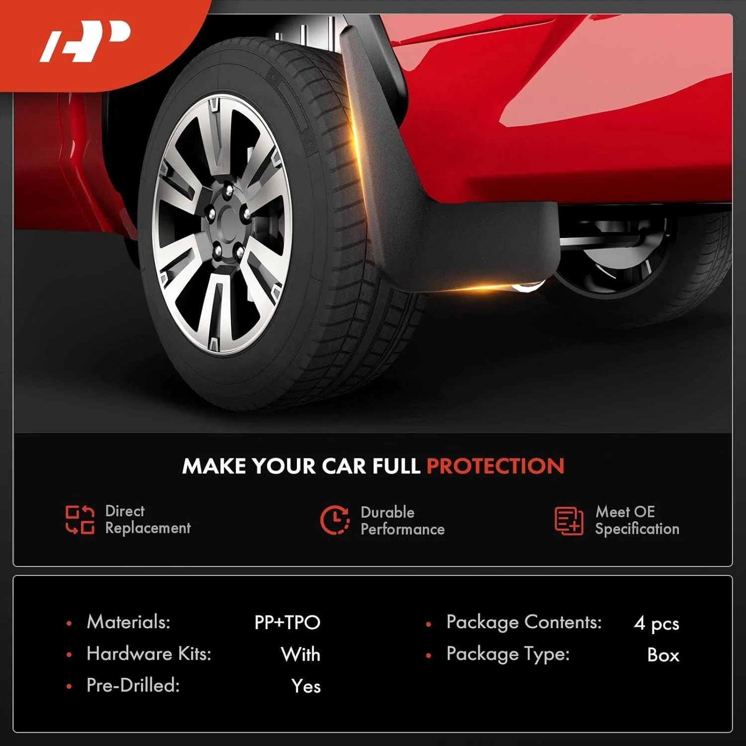 4-PC Splash Guard Mud Flaps Set I99231