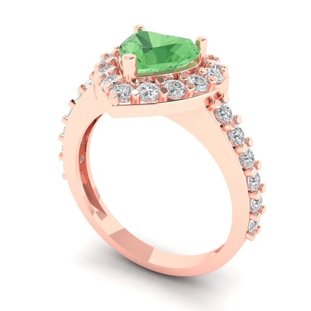 14k Rose Gold Halo Solitaire Ring G963396