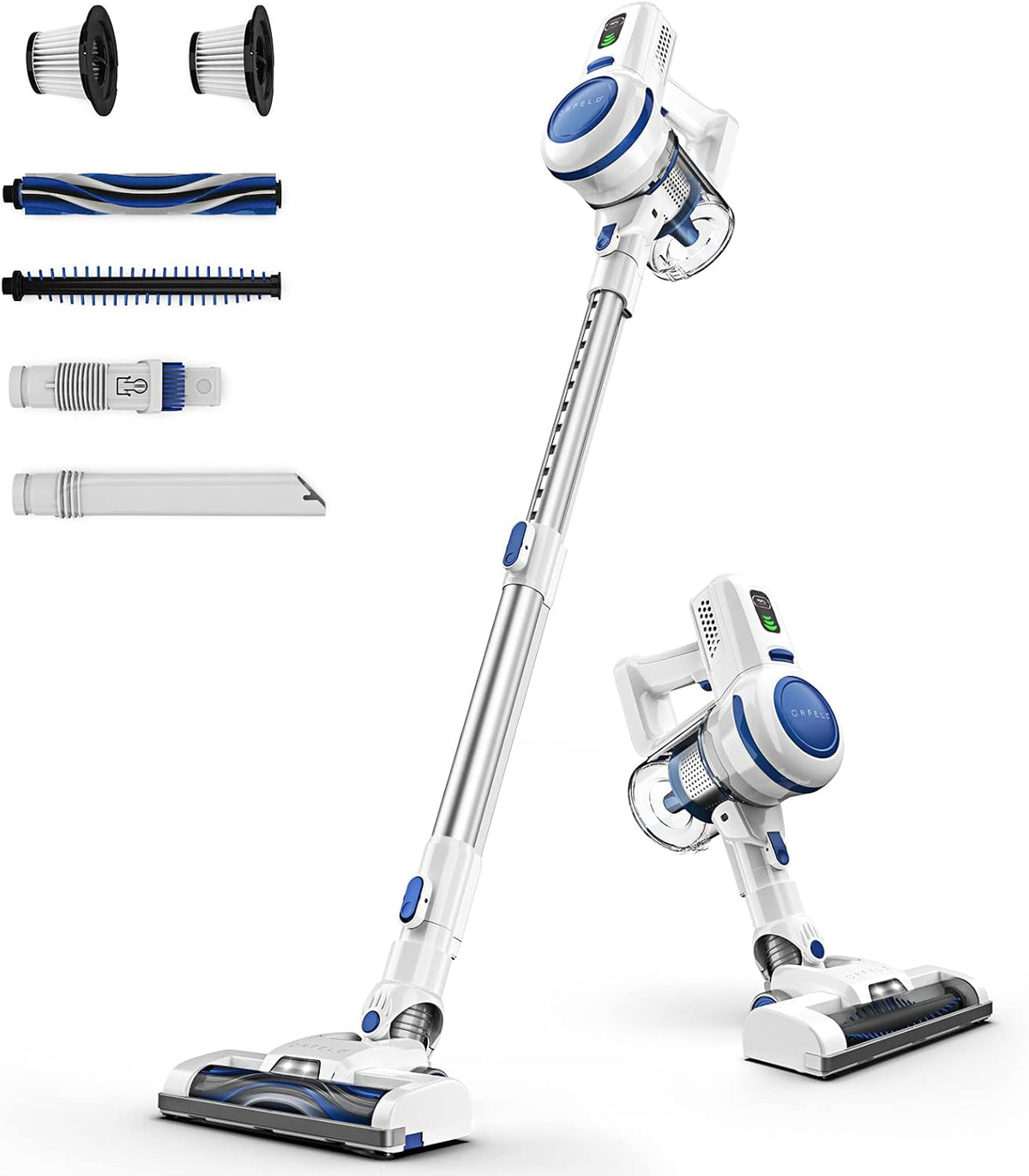 Cordless Stick Vacuum Cleaner 6 in 1 Blue Silver U2457