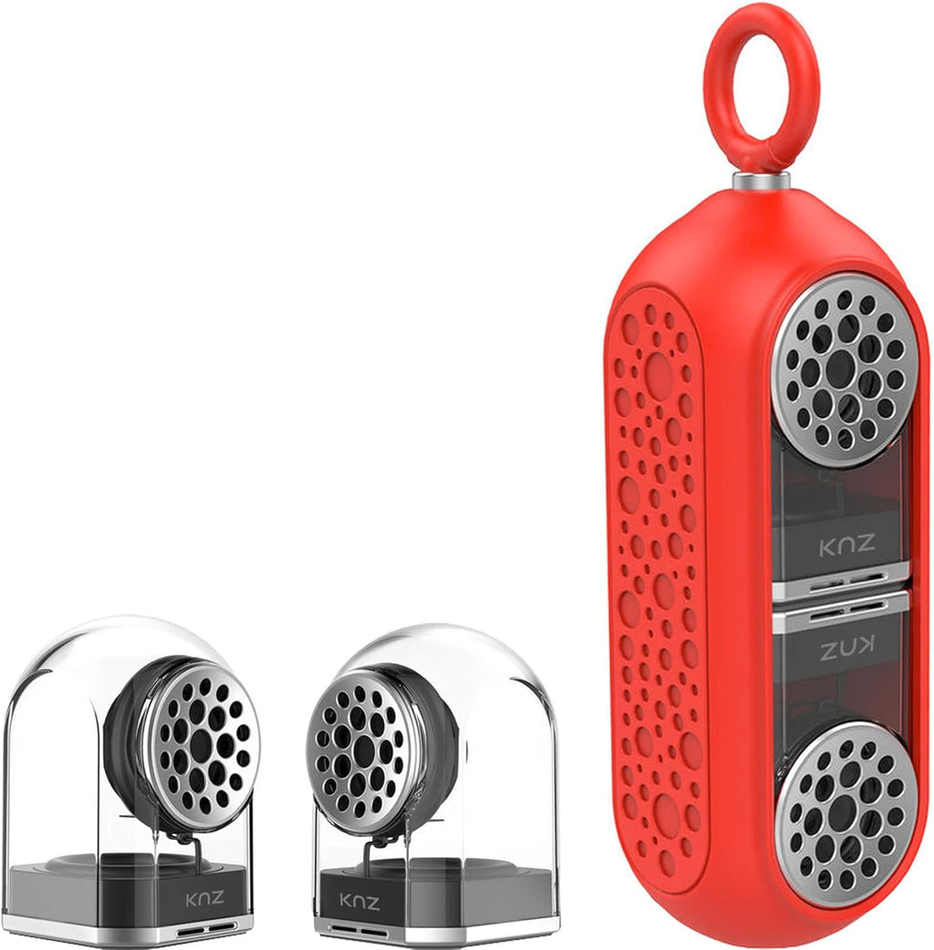 Portable Bluetooth True Wireless Speakers with Magnetic Connectable Base, Gray, Pack of 2 N90146