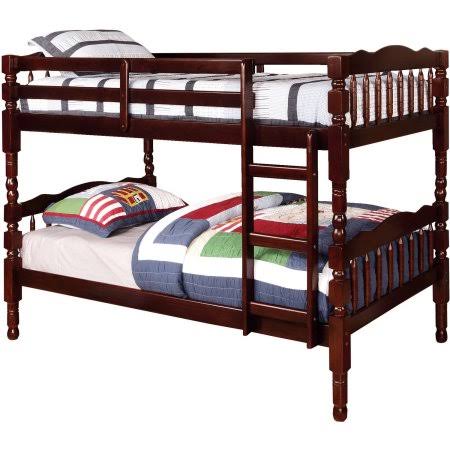 Dark Walnut Wood Bunk Bed B974201