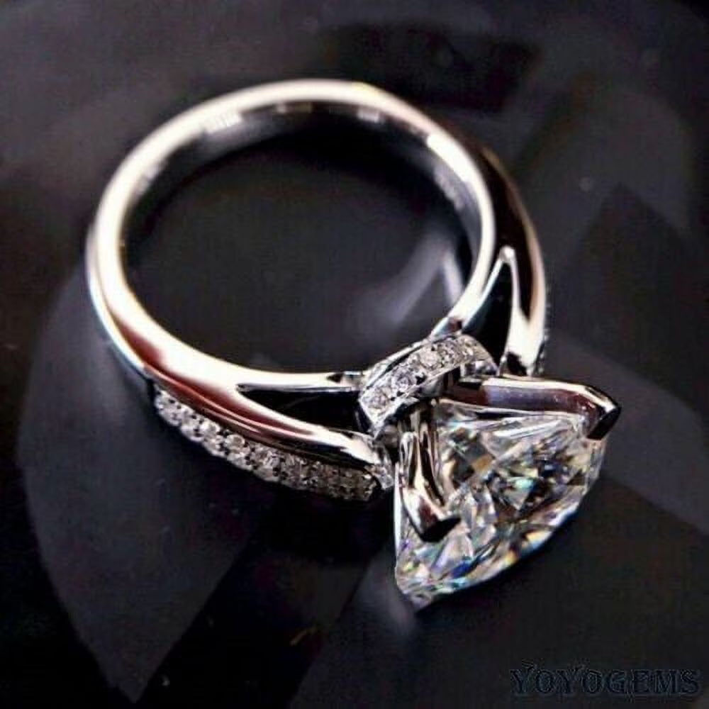14K White Gold Solitaire Engagement Ring E4513