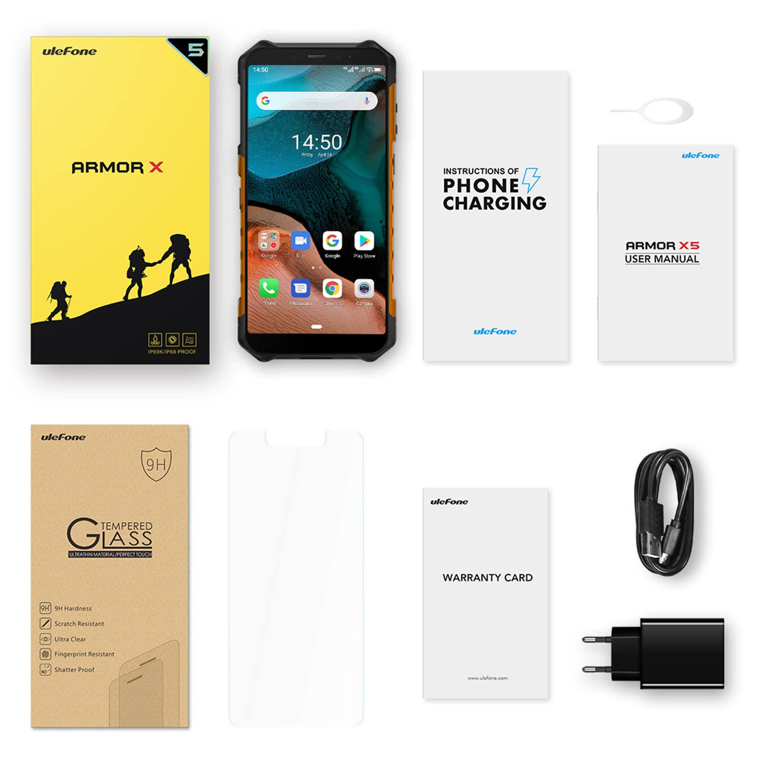 5.5 inch IP68 IP69K Waterproof 3GB 32GB 5000mAh 4G Smartphone X6645