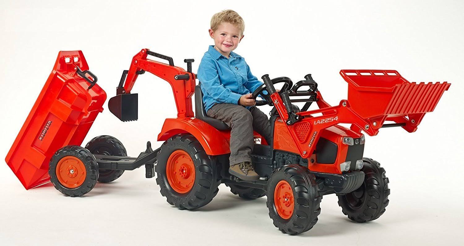Giant Tractor with Front Loader, Digger and Dumper Trailer G881361