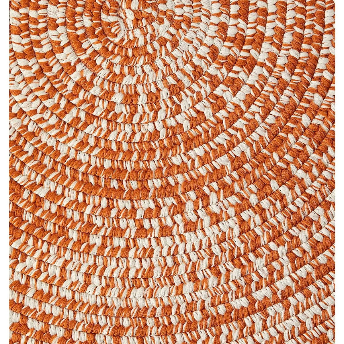 Rusted Orange Round Tweed Rug N778