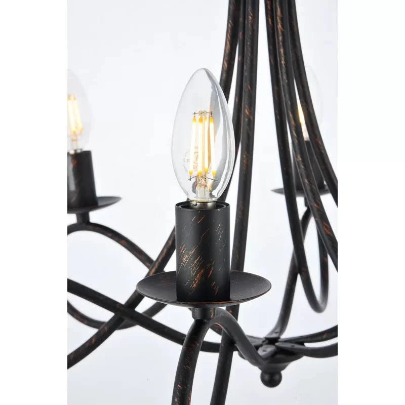 Polished Nickel 6-Light Candle-Style Chandelier U581269