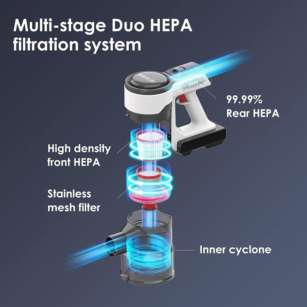 Cordless Stick Vacuum with 25kPa Suction, 50 Mins Runtime, 4 in 1 Lightweight Q316