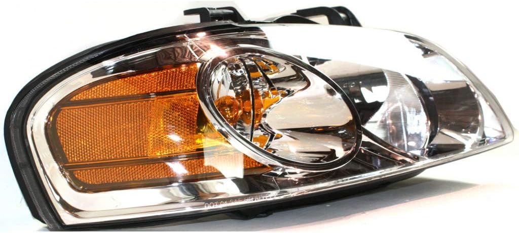 Headlight Assembly Passenger Side Chrome with Bulbs Pack of 2 Y185257