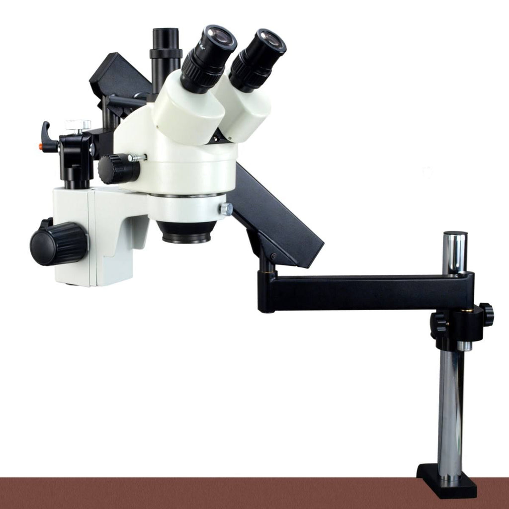 7-45X Stereo Microscope with Articulate Arm, 56 LED Ring Light, 5.0M Camera P63078