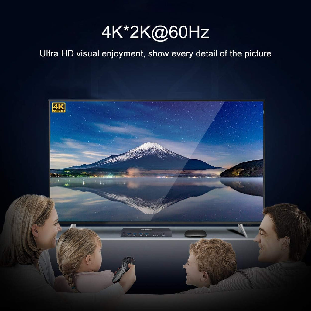 KVM Switch HDMI 4 Port Box with USB Hub Port, 4K@60Hz M69706