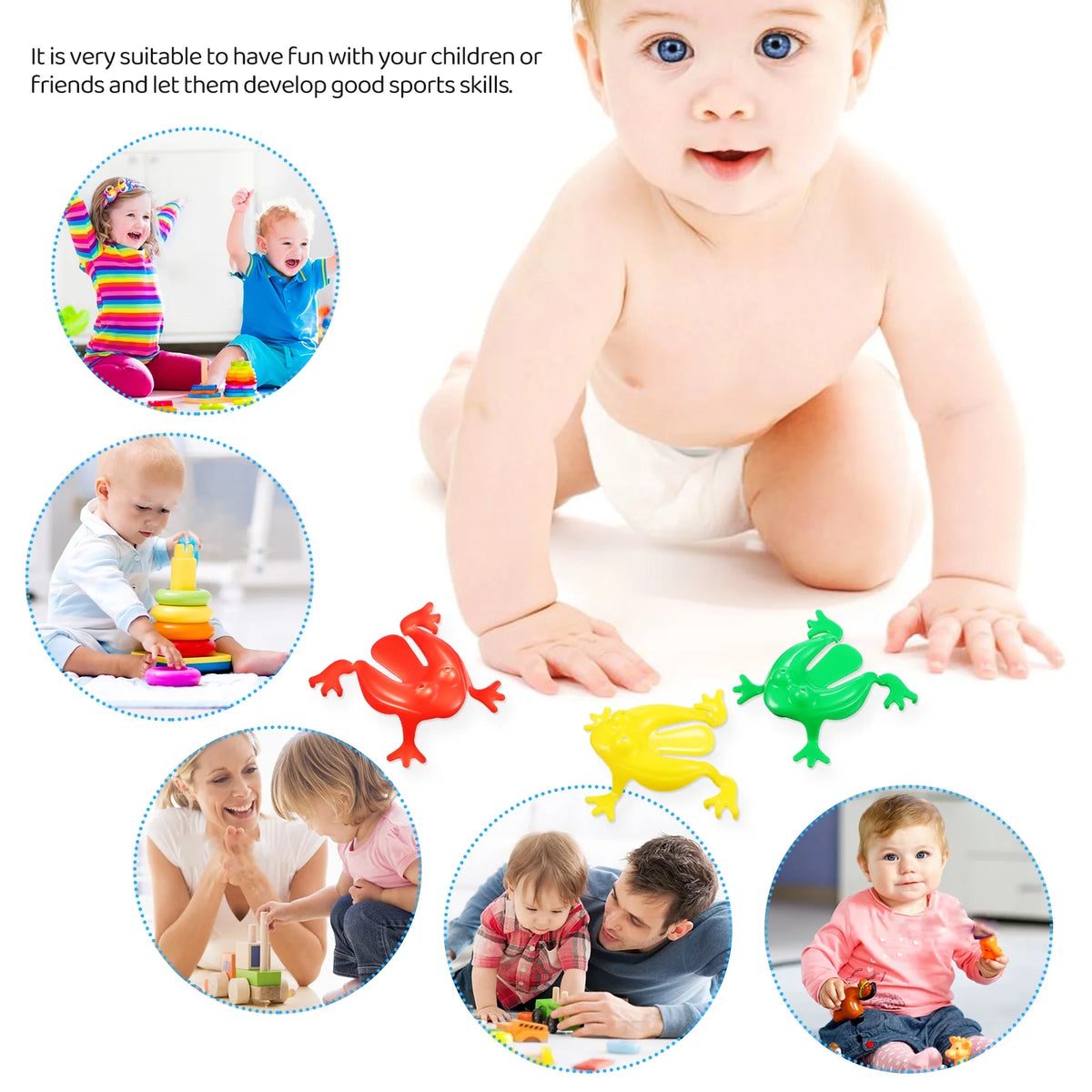 16 Pcs Frogs Toys Assorted Colors P38293