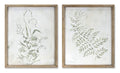 Floral Print Set of 2 Iron Wood G5262