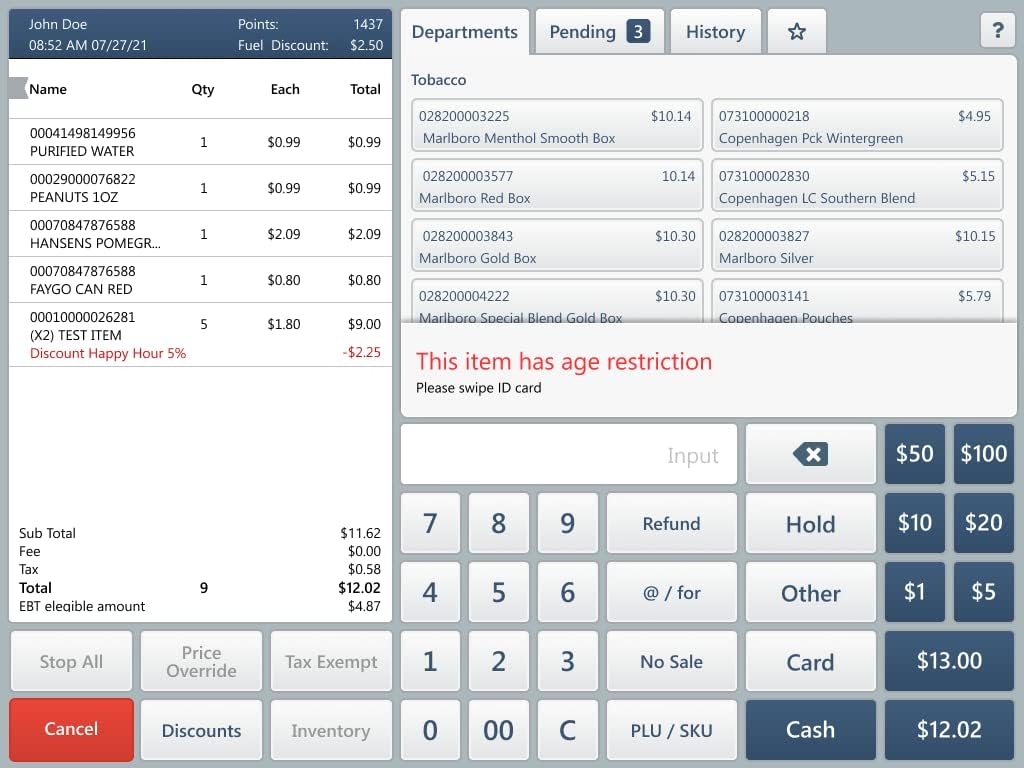 Cash Register Terminal with 15-inch Flat Touch Screen and 15-inch Customer-Facing Screen F20964