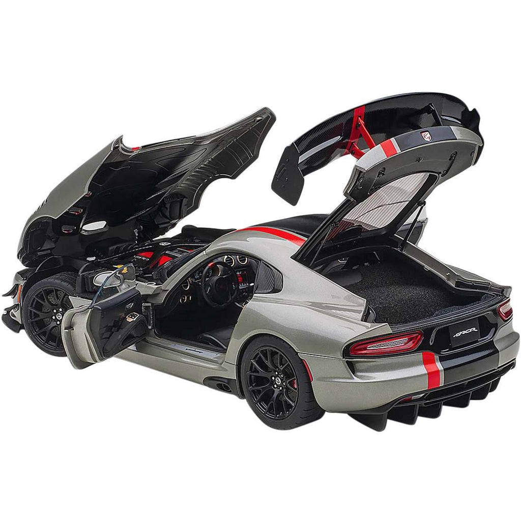 Metallic Silver Black Stripe Diecast Car J88352