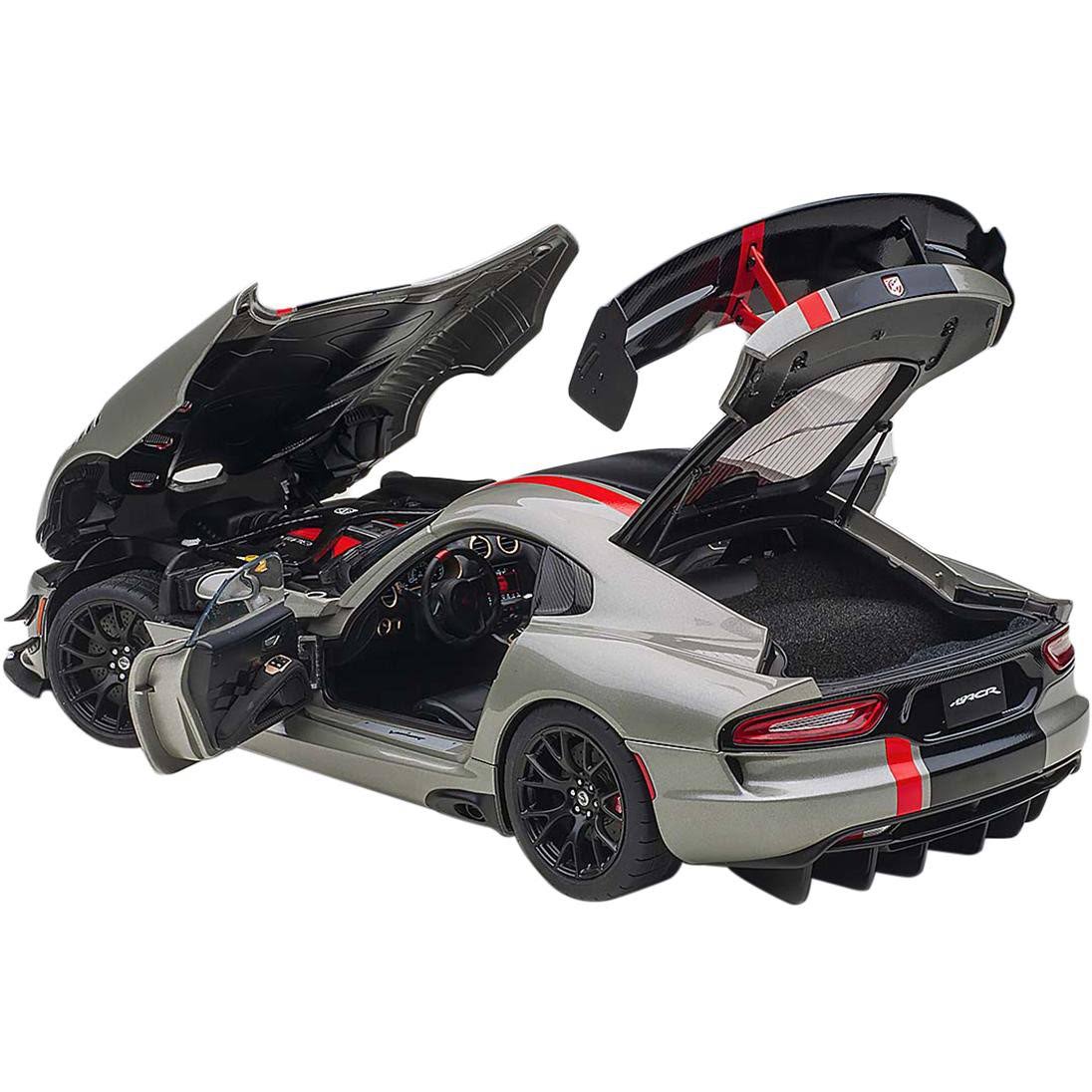 Metallic Silver Black Stripe Diecast Car J88352