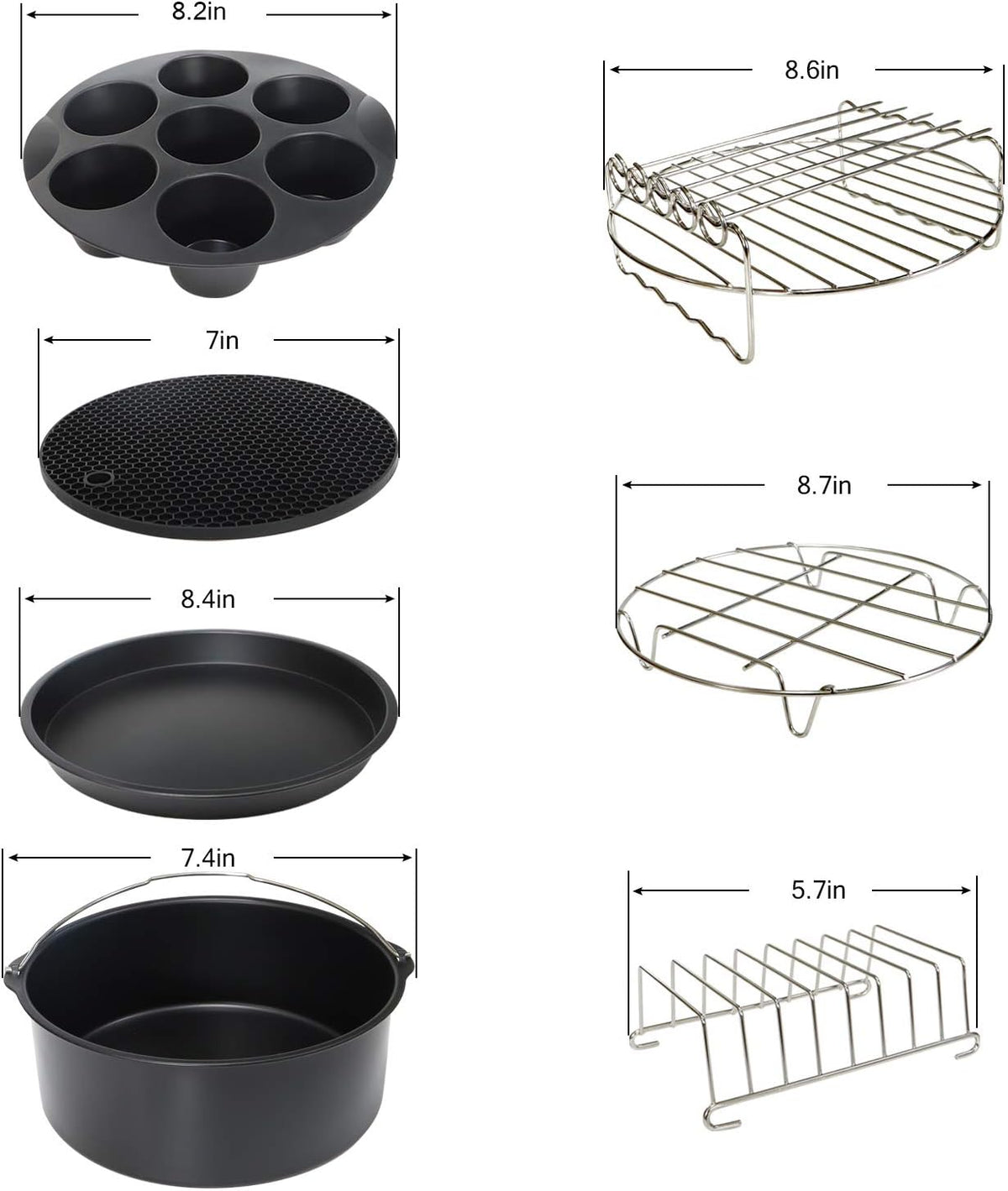 8Pcs Air Fryer Accessories Z386303