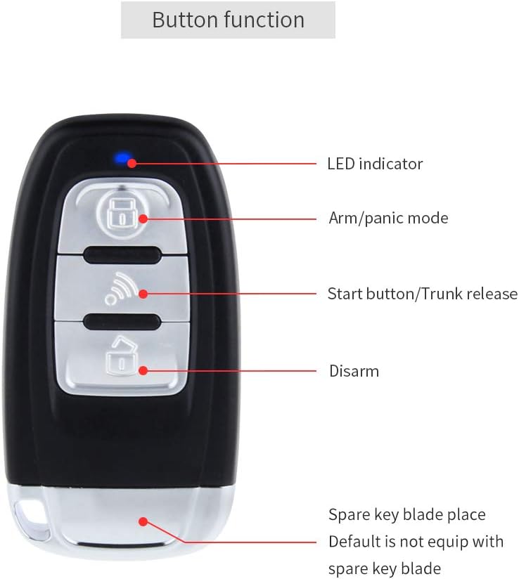 PKE Passive Keyless Entry Car Alarm System Remote Start Push Start Stop Button H36070