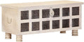 White Solid Acacia Wood Storage Box L11628