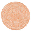 Rusted Orange Round Tweed Rug N778