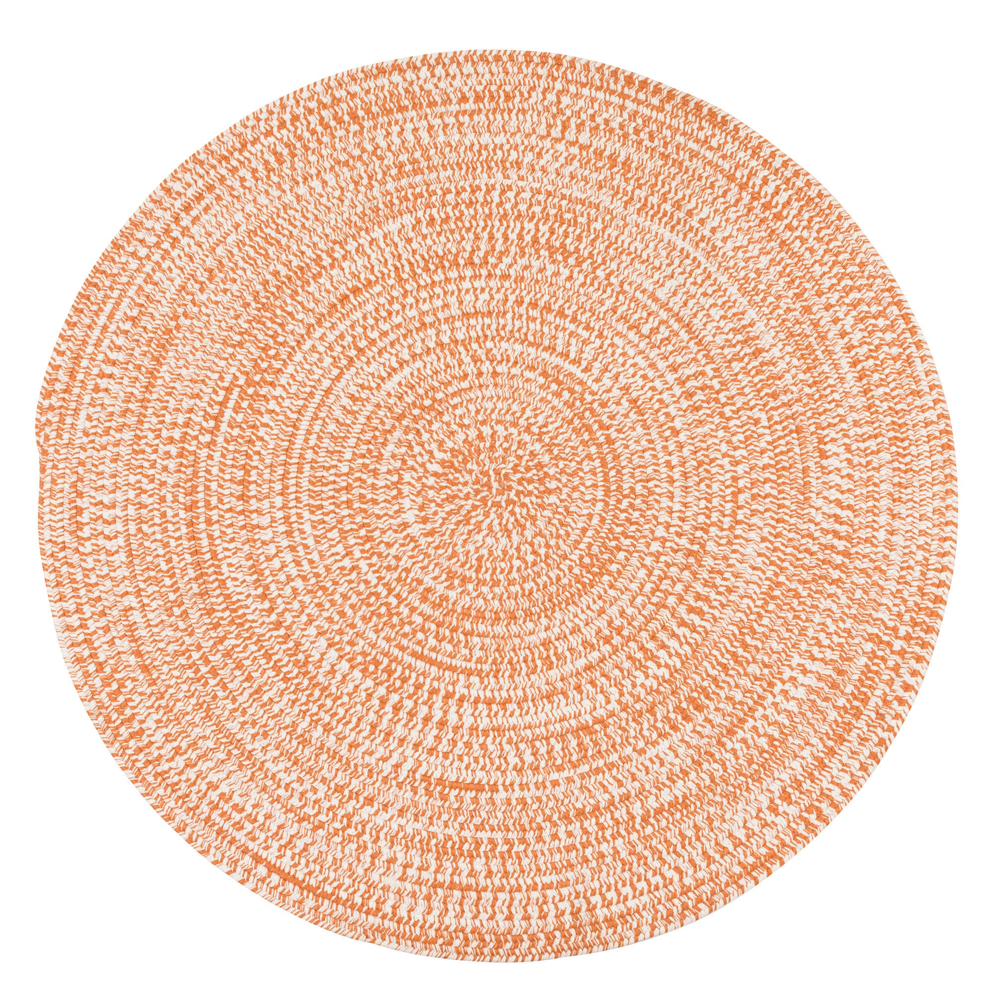 Rusted Orange Round Tweed Rug N778