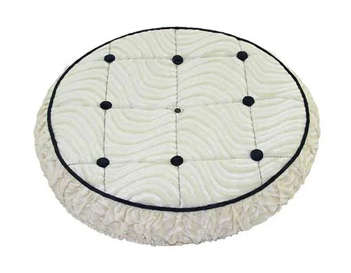 White Velour Lowrider Bike Spare Tire Cover L12132