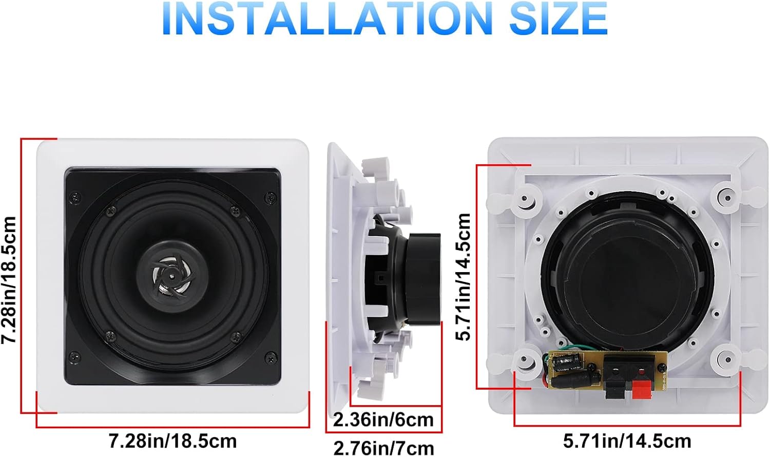 5.25 Inch 160W Flush Mount Ceiling Speakers Pack of 2 W120260