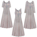 Small Womens Dress Aurora Print Short Sleeve Princess Cut B71057