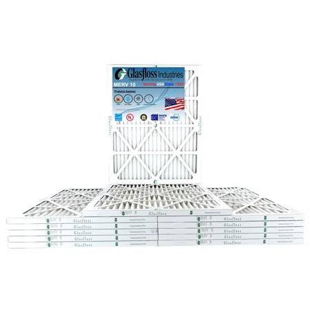 20x21x1 MERV 10 Furnace Air Filter, Qty:12 C230