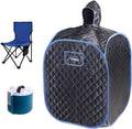 Portable Folding Steam Sauna Tent with Remote Control, Black S1495