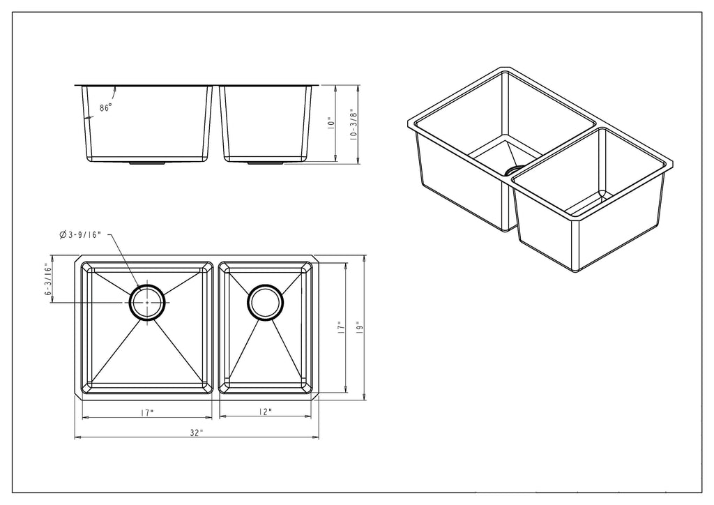 Stainless Steel Fabricated Kitchen Sink J402