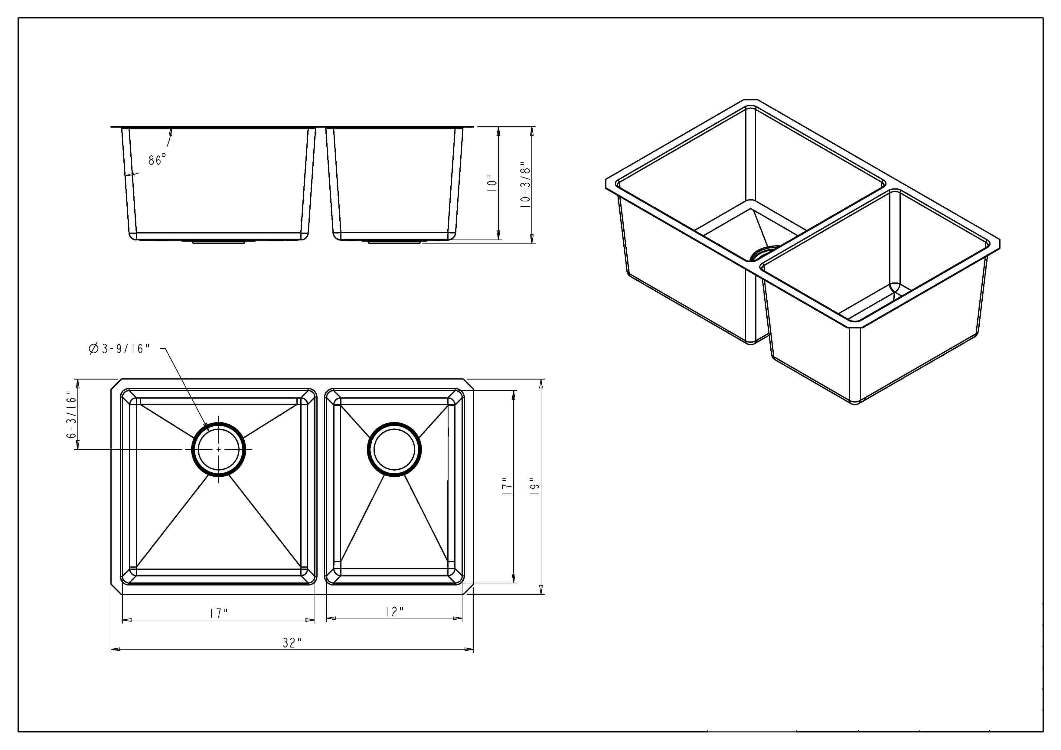 Stainless Steel Fabricated Kitchen Sink J402