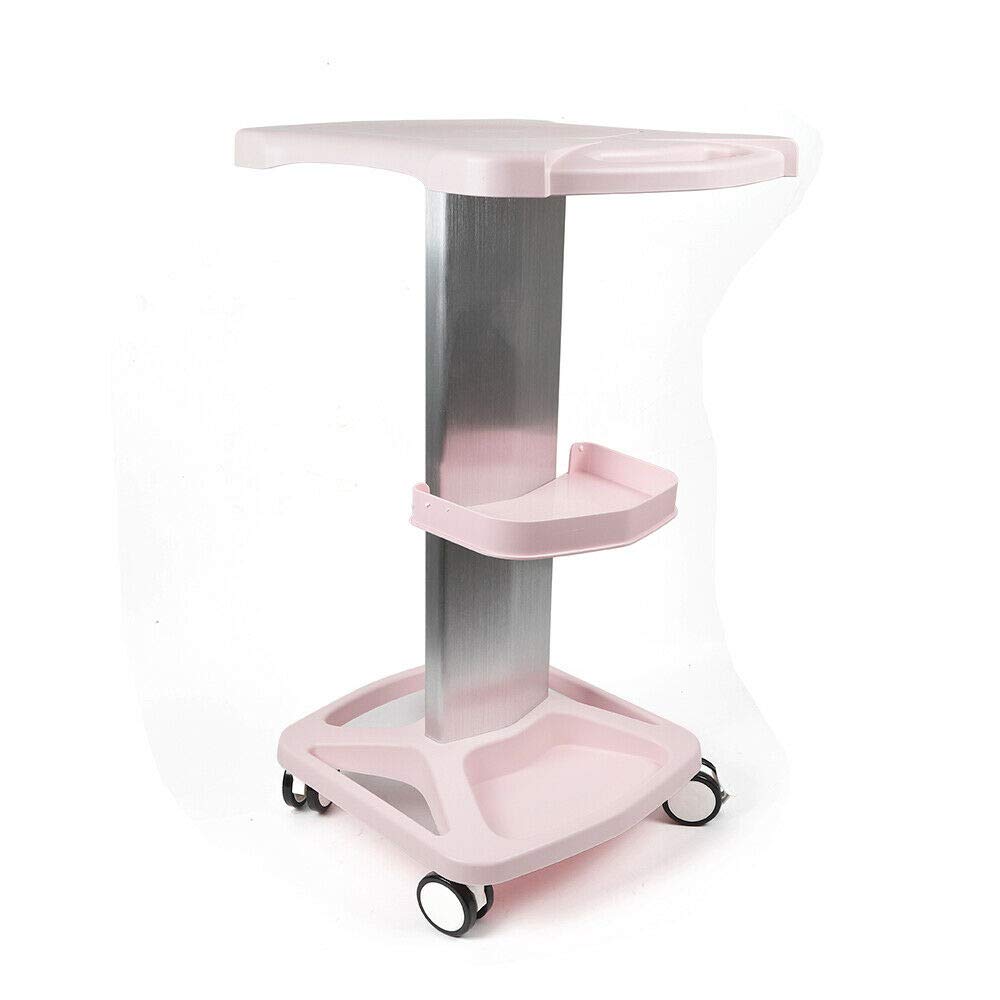 Pink Metal + ABS Rolling Trolley Cart W46759