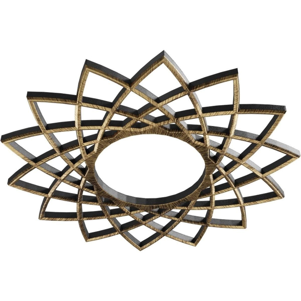 32x22OD x 12 3/8x22ID x 1x22P PVC Pierced Ceiling Medallion L48560